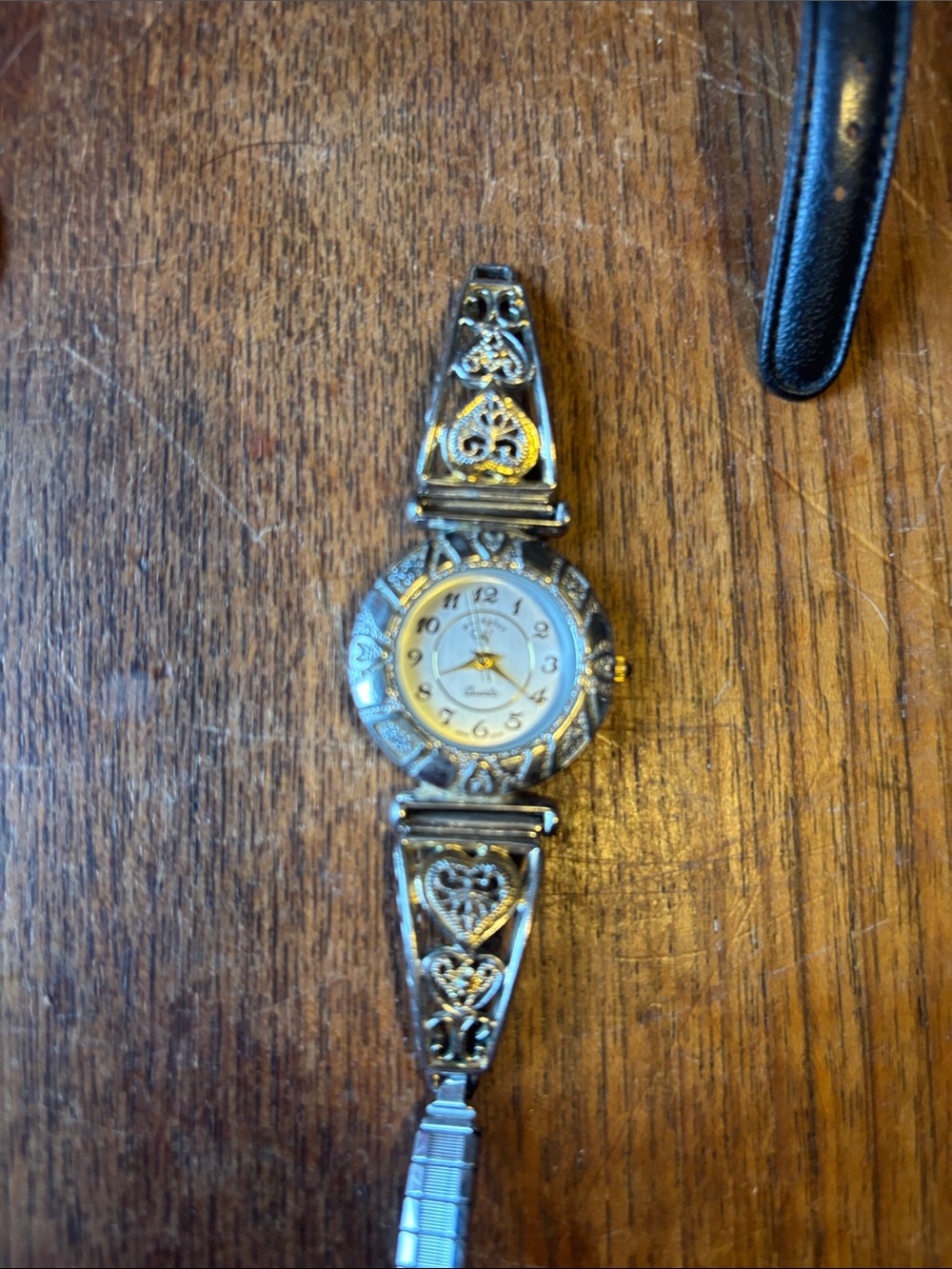 Wrangler Silver Filigree Bracelet Watch with White Dial